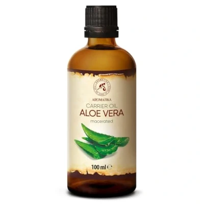 Abbildung von Aloe Vera Öl 100ml Barbadensis Brasilien Basisöl Raffiniert Intensive Pflege für Gesicht Körper Haare Nägel Hände Massage