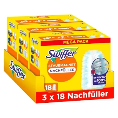 Abbildung von Swiffer Duster Staubwedel Nachfüllpackung, 18 Einheiten, fängt und 3 x mehr Staub Haare als EIN traditioneller Staubwedel, effektiv gegen 100% Staub, Griff separat erhältlich