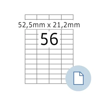 Abbildung von HERMA Etiketten A4 Papier weiß 52,50x21,20mm 500 Blatt/28000