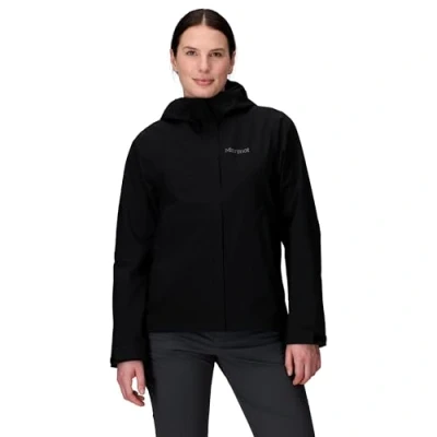 Abbildung von Marmot Damen PreCip Eco Pro Jacket, Wasserdichte Regenjacke, winddichter Regenmantel, atmungsaktiv, faltbarer Hardshell Windbreaker, optimal zum Wandern und Trekking, Black, S