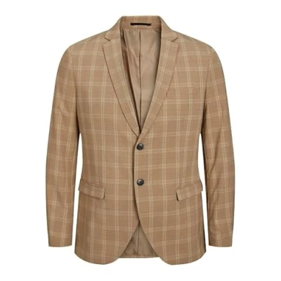 Abbildung von JACK &amp; JONES Men&#039;s JPRFRANCO Check Blazer Anzugjacke, Petrified Oak/Checks:SUPER Slim FIT, 56