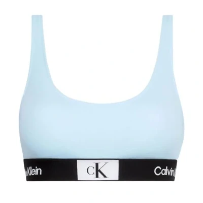 Abbildung von Calvin Klein Damen BH Bralette Stretch, Blau (Keepsake Blue), M