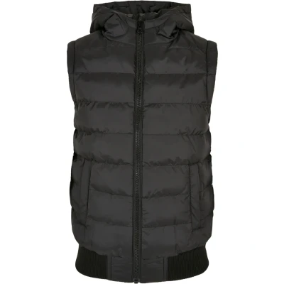 Abbildung von Urban Classics Small Bubble Hooded Weste für Kinder, Größe: 134/140, black