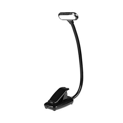 Abbildung von Infitronic 9 LEDs Wiederaufladbare Notenpultleuchte Notenpultlampe Klavierlampe Leselampe Buchlampe Dimmbar 3 Farbmodi (schwarz)