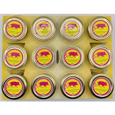 Abbildung von 12er Tray Hubertuswild Lerberpastete mit Wildschwein an Cumberlandsoße
