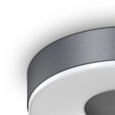 Abbildung von Steinel Connect LED Deckenleuchte RS 200 C, smarte Wandleuchte, schlagfest, dimmbar, bedienbar per App, 17.1 W, 3000 K, Anthrazit