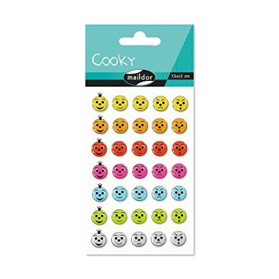 Abbildung von Maildor 560355C Packung mit Stickers Cooky 3D (1 Bogen, 7,5 x 12 cm, ideal zum Dekorieren, Sammeln oder Verschenken, Bewertungen) 1 Pack
