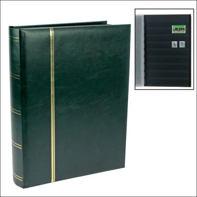 Abbildung von Luxus, Einsteckalbum A4 64 seiten (schwarzem) 10 Streifen Grün Abm: 230x305x60 pro Stk.