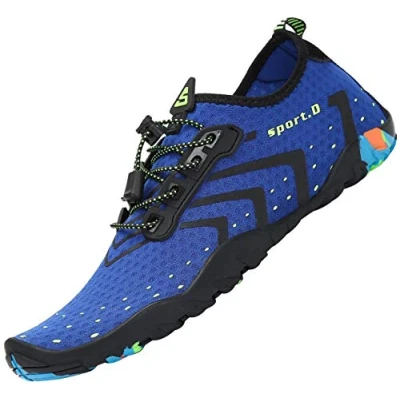 Abbildung von SAGUARO Badeschuhe Herren Wasserschuhe Damen Schwimmschuhe rutschfeste Aquaschuhe Schnelltrocknende Strandschuhe Surfschuhe für Meer Steinstrand Surfen, Blau Gr.44 EU