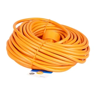 Abbildung von ITENSE Verlängerungskabel, Verlängerungskabel 20 m Intensität: 16 A Kabel HO5VV F 2 x 1,5 mm² Farbe: Orange Verwendung im Freien Länge: