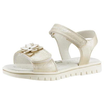 Abbildung von LUMBERJACK Riemchensandale, Sommerschuh, Klettschuh, Sandalette, mit modischer Blütenapplikation