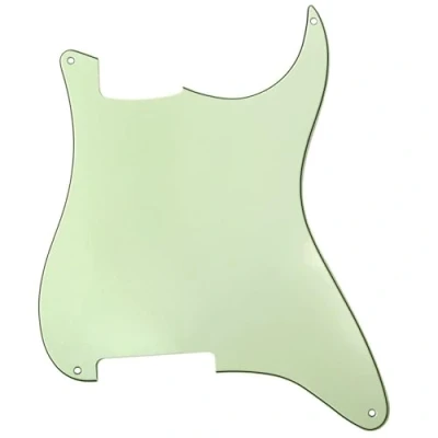 Abbildung von Musiclily 4 Löcher Gitarre Schlagbrett Rohmaterial ST Pickguard für Strat Style E Gitarre,3 lagig Mint