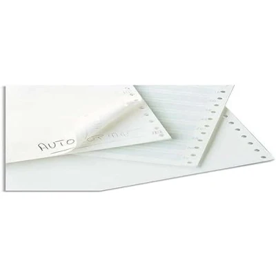 Abbildung von Exacompta 62422E Computerpapier 1000 Blatt selbstdurchschreibend 240mm x 12&quot; 1 lagig, Mikroperforation, 2 Seiten, abnehmbare Caroll Bänder Weiß