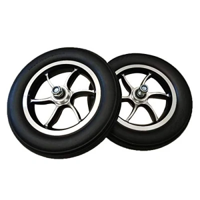 Abbildung von YSJX 10inch/250mm Ersatzrollen für Rollstuhlräder,Abriebfest,Universell Ersatz Lenkrollen Räder Rollstuhl,Vollgummireifen Ersatzteil Rollstuhl,Schwarz