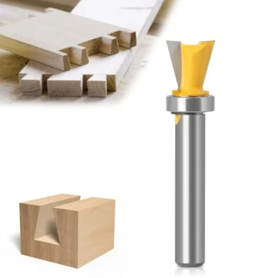 Abbildung von WSOOX Schwalbenschwanz Fräser mit Lager 8mm Schaft Bohrersets Gemeinsame (1PCS Schaft)