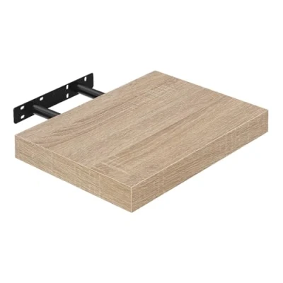 Abbildung von EUGAD Wandregal Wandboard Buchregal Hängeregal DVD CD Regal Holz Board 25cm Eiche 0112QJ