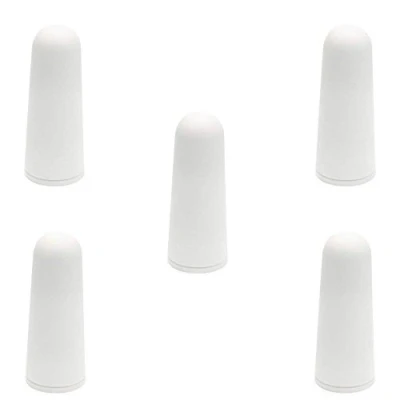 Abbildung von sossai® 5 x Türstopper NTS Modell: Anton Höhe: 73mm Ø: 30mm Farbe: weiß Zum Schrauben (Inkl. Befestigungsmaterial) Bodenmontage &amp; Wandmontage