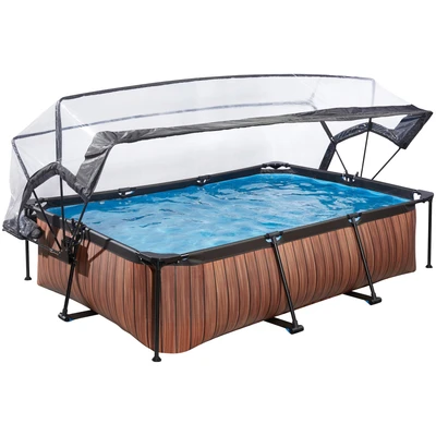 Abbildung von EXIT Pool mit Abdeckung 300x200cm Wood