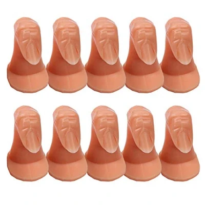Abbildung von AIITLLYNA Nail Art Hand,Flexible Silikon Übungshand Maniküre Training Nageldesign, Fake Finger Praxis Modell mit Tipps für DIY Pack von 10
