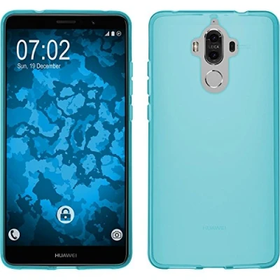 Abbildung von PhoneNatic Case kompatibel mit Huawei Mate 9 türkis Silikon Hülle transparent + 2 Schutzfolien