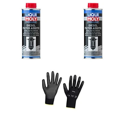 Abbildung von Iloda 2xOriginal Liqui Moly 500ml Pro Line Dieselfilter Additiv 20790 Schutzhandschuhe