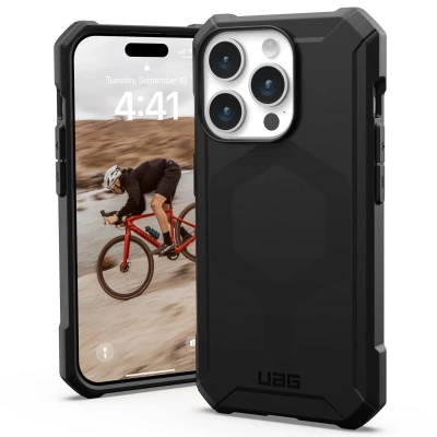 Abbildung von Apple iPhone 15 Pro Hülle MagSafe Silikon UAG Soft Case/Backcover Handyhülle Schwarz Shockproof/Stoßfest