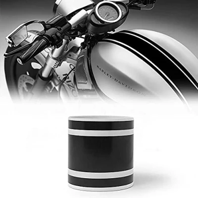Abbildung von 4R Quattroerre.it 10660 Verdreifachen Klebestreifen für Motorräder Bike Racing Stripe, Schwarz, 8 cm x 2 mt
