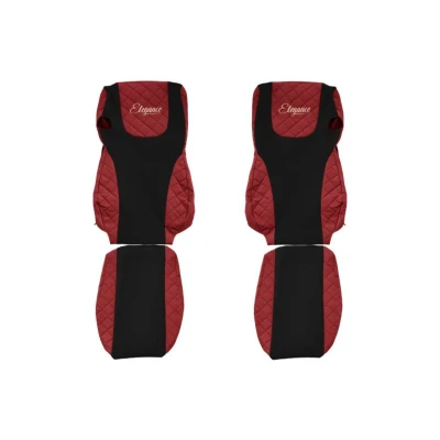 Abbildung von F CORE Elegance FX07 RED Sitzschonbezug Rot Mit Motiv Eco Leder vorne