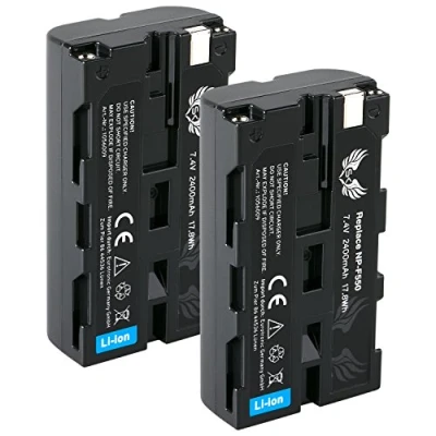 Abbildung von 2X SK Akku Ersatz für Sony NP F550 / 2400mAh F530 F750 F770 F960 F970 F980 // Blitzgeräte Videoleuchten Fieldmonitore