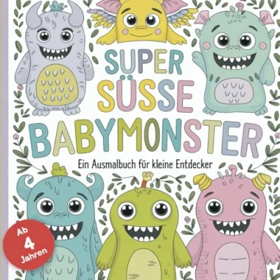Abbildung von Super süsse Babymonster Ausmalbuch für kleine Entdecker ab 4 Jahren mit 50 Ausmalbildern