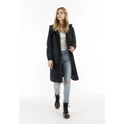 Abbildung von DREIMASTER Vintage Damen leichter Baumwollparka XS / Schwarz 68% Baumwolle 26% Polyester 6% Nylon