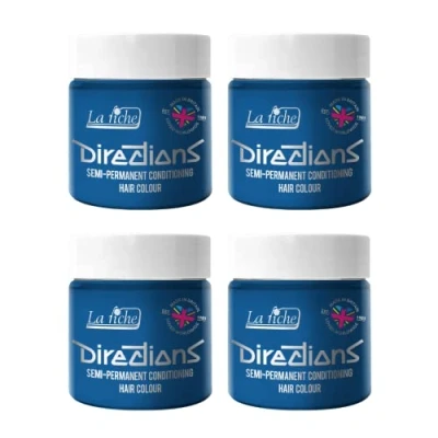 Abbildung von La Riche Directions Semipermanente Haarfarbe 100 ml Dose 4 Packung (Lagoon Blue)