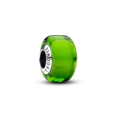 Abbildung von Pandora Bead Charm Green Mini Murano 793106C00 Silber