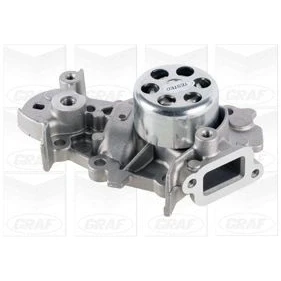 Abbildung von GRAF PA1075 Wasserpumpe mit Dichtung, Radiallager mechanisch Stahlblech 56,2 für Zahnriementrieb RENAULT: TWINGO 2