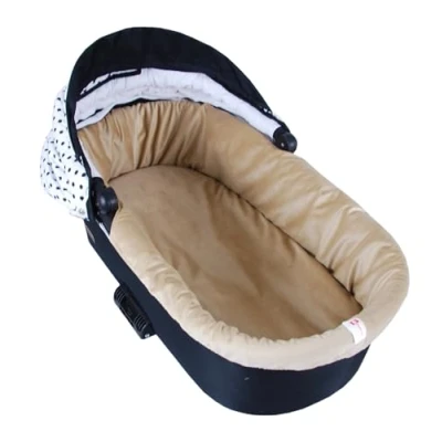 Abbildung von BABYLUX Kinderwagen Bezug Nestchen für BABYWANNE + Matratze 2 Tlg Set, W103 Velvet Beige