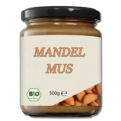 Abbildung von Mynatura Bio Mandelmus I Aus frischen Mandeln Mus Brotaufstrich Almond Butter Mandel Backen Im Glas (2x 500g)