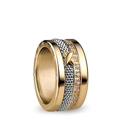Abbildung von BERING Austauschbar Ringkombination für Damen in Gold &amp; Silber mit einzigartigem Twist Change System, Memel