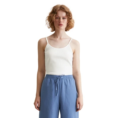 Abbildung von Marc O&#039;Polo Denim SPAGHETTITRÄGERSLIM AUS Top, Damen, Größe: XL, Silky white