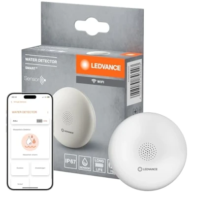 Abbildung von LEDVANCE SMART+ WIFI Wassermelder, IP20, Kunststoff, 69 mm, weiß