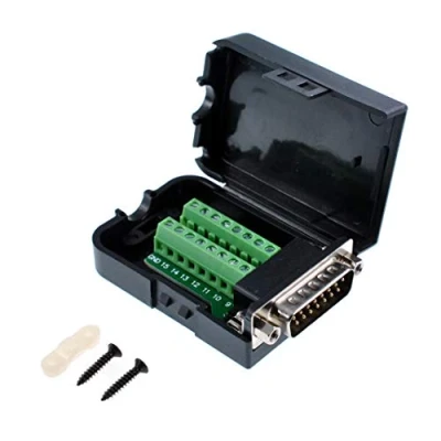 Abbildung von Oiyagai DB15 Stecker 15 polig Adapter mit Mutter Anschlussplatine Lötfrei