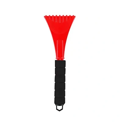 Abbildung von Eiskratzer Auto, Eisschaber für Autos Windschutzscheibe Winter Ice Scraper Snow Shovel Windshield Langlebiger und Stabiler Handlicher Schneeschaufel Werkzeug (Rot)
