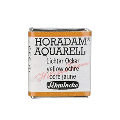Abbildung von Schmincke HORADAM® AQUARELL feinste Künstler Aquarellfarben, 655 Lichter Ocker, 14 044, 1/2 Näpfchen
