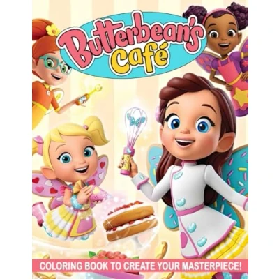 Abbildung von Butterbean&#039;s Cafe Coloring Book: Lovely Pages with All Cute Characters For Girls, Boys, Kids, Teens, and Adults to Relax Relieve Stress