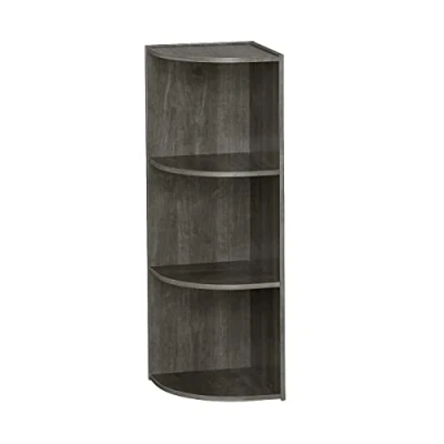 Abbildung von Iris Ohyama Eck Holzbücherregal, 3 Etagen, Grau, Vielseitig, Modular, Offenes Regal, Für Wohnzimmer, Büro, Schlafzimmer, Platzsparend, Bücher, CD, Dekor, Einfacher Aufbau, CX 3C