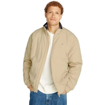 Abbildung von Tommy Jeans Herren Jacke Essential Padded Jacket mit Reißverschluss, Beige (Gentle Gold), L