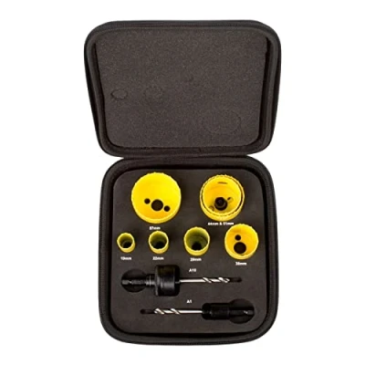 Abbildung von Starrett Bimetall Lochsägen Kit 7 teiliges KFC07021 Schneller Schnitt Klempner Lochschneider mit Dornen Set Kompatibel Bosch Dewalt Hitachi Festool Milwaukee