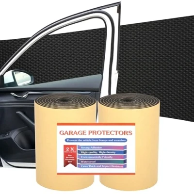 Abbildung von JEDWKFA 2 x Garagen Wandschutz, Schaumstoff Selbstklebend 2m 20cm 4mm, Türschutz Garage, Wandschutz Garage Selbstklebend, für Autotüren, und Carport