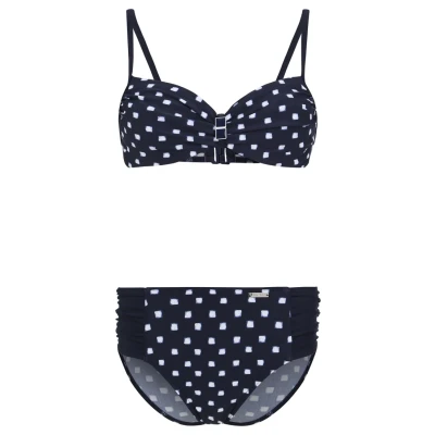 Abbildung von Lascana SET Bikini, Damen, Größe: 36xC, Navy and white