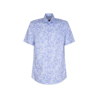 Abbildung von Seidensticker Herren Regular Fit Kurzarm Hemd, Blau, 42