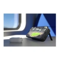 Abbildung von Magnetic Dual wireless powerbank with kickstand von Zens Schwarz Kunststoff